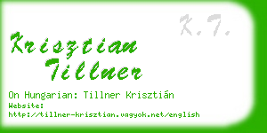 krisztian tillner business card